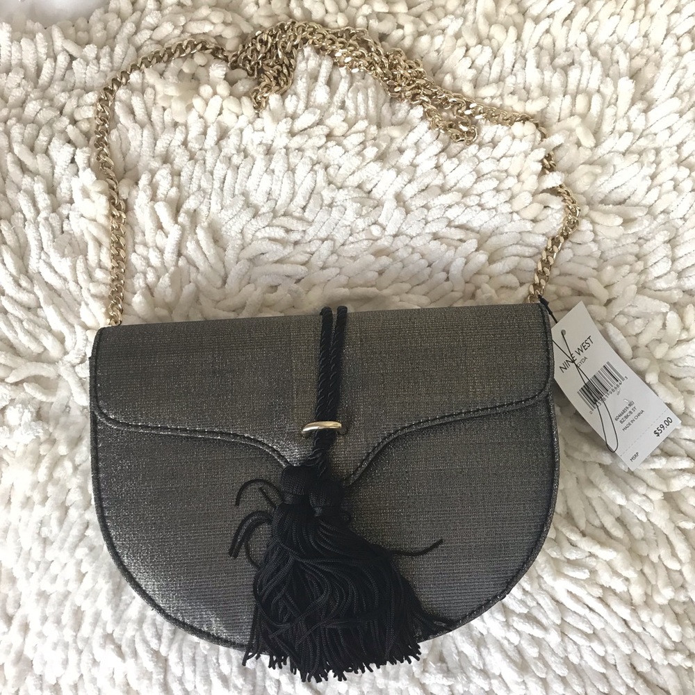 Nine West Gyda Small Crossbody Gold/Black